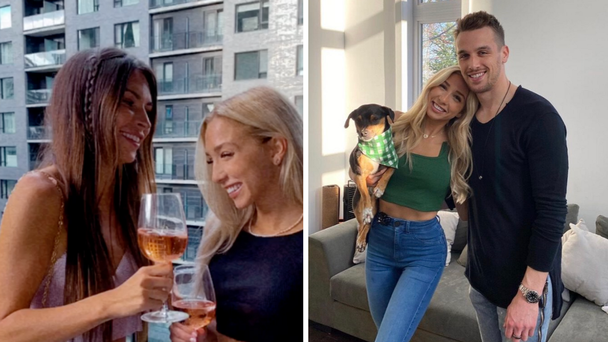 Elisabeth Rioux et Catherine Bastien. Droite : Catherine Bastien et Marc Fitt.