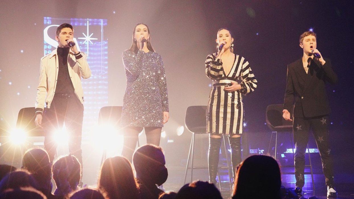 Éloi Cummings, Camélia Zaki, Krystel Mongeau et Olivier Bergeron à Star Académie.