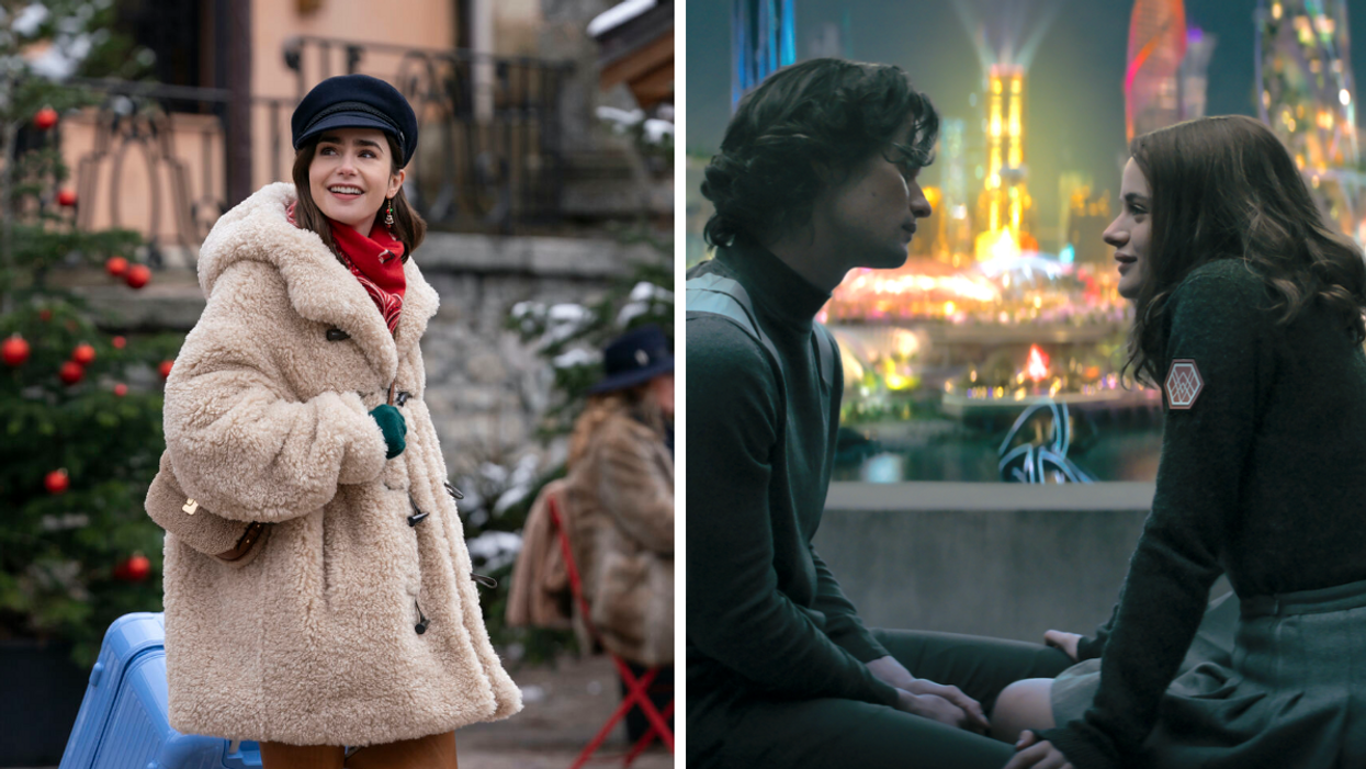 Emily in Paris saison 4 partie 2. Droite : Le film Uglies.