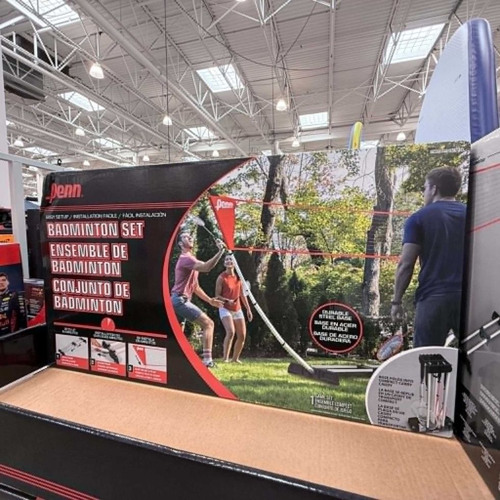 Ensemble de badminton facile \u00e0 installer en vente au Costco pour 74,99 $.