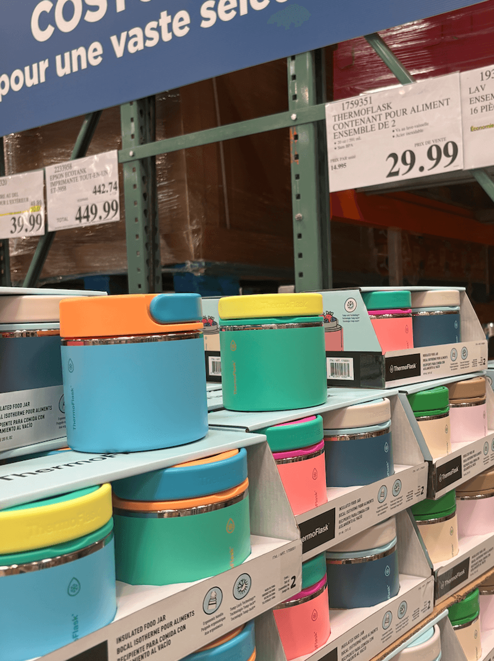 Ensemble de deux pots alimentaires isothermes ThermoFlask au Costco.