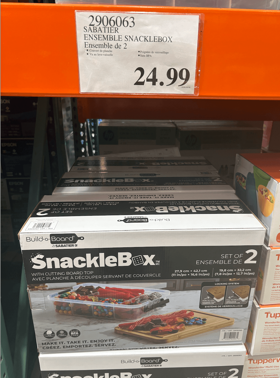 Ensemble de deux SnackleBox Sabatier au Costco.
