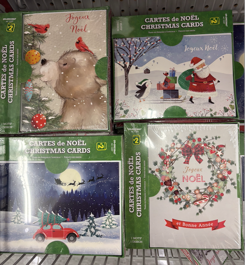 Ensembles de cartes de No\u00ebl.