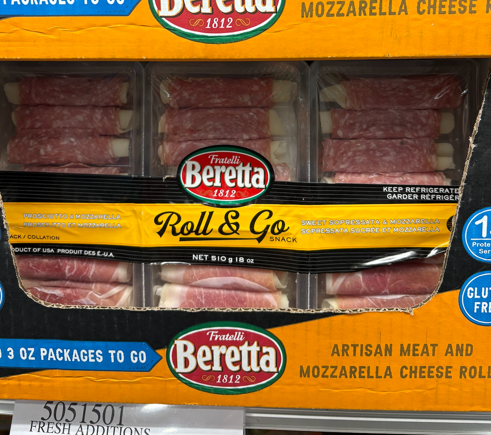 es rouleaux collation prosciutto et mozzarella Fratelli Beretta au Costco