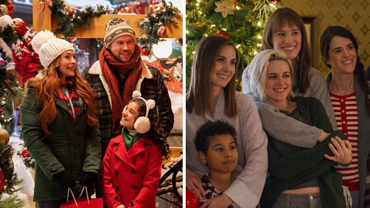 Falling for Christmas. Droite : Happiest Season.