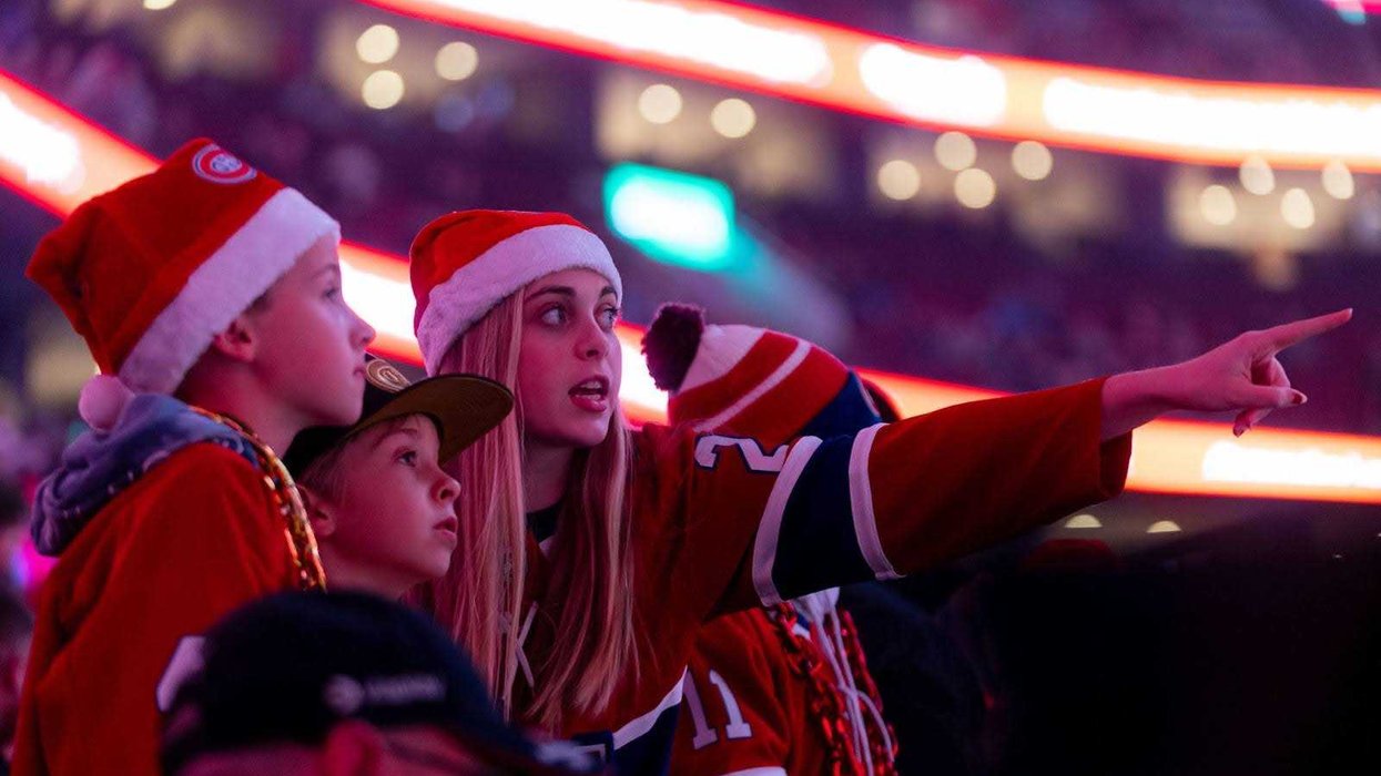 Fans des Canadiens de Montréal au Centre Bell.