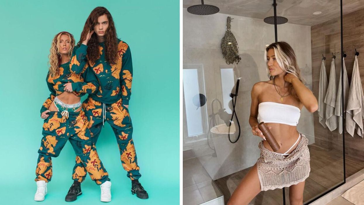 Florence d'OD Martinique pour POP Underwear. Droite : Florence Belzile pour NUDA Canada.