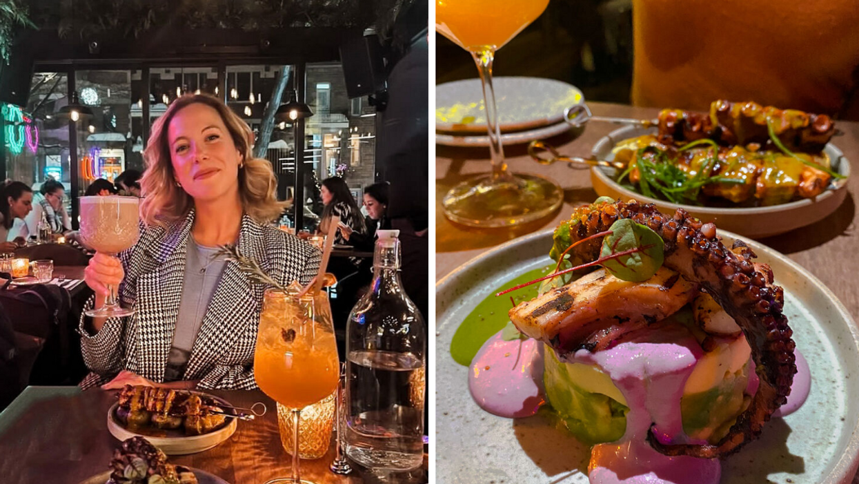 Françoise au Barranco. Droite : Causa de poulpe.