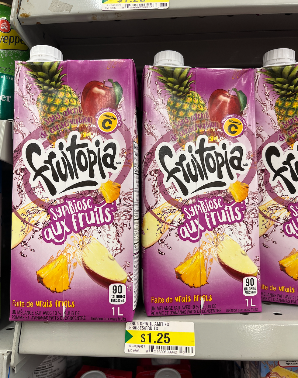 Fruitopia au Dollarama.