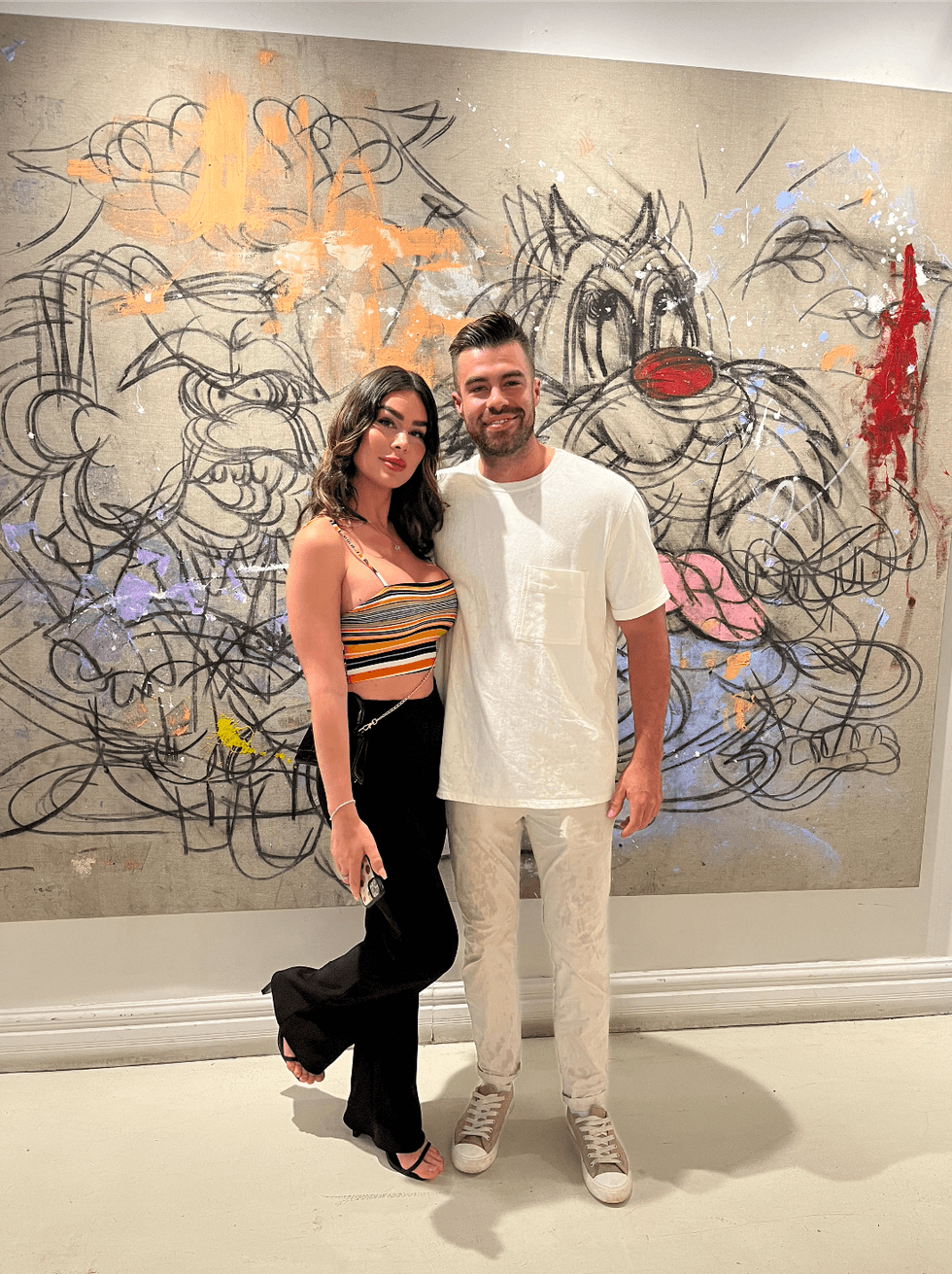 Gabrielle Marion et son amoureux \u00e0 la Galerie 203.