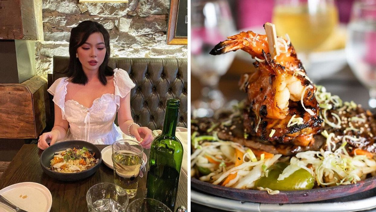 Gaspar brasserie française à Montréal. Droite : Restaurant Kyomi à Montréal.