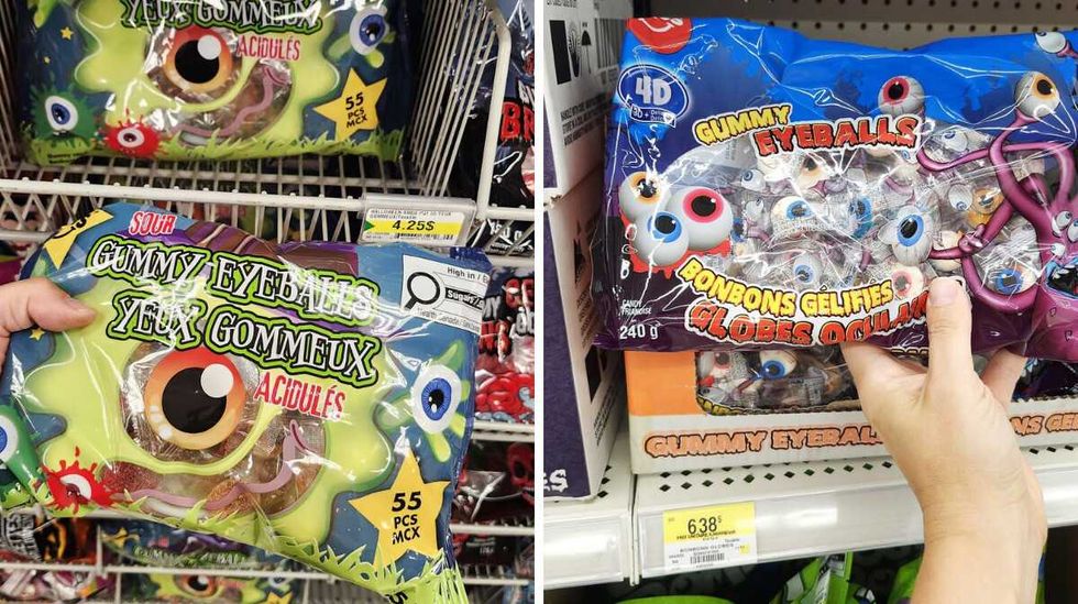 Globes oculaires en jujube.