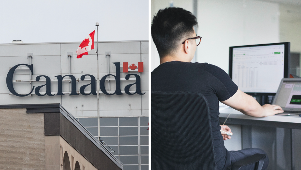 Gouvernement du Canada. Droite : Un analyste.