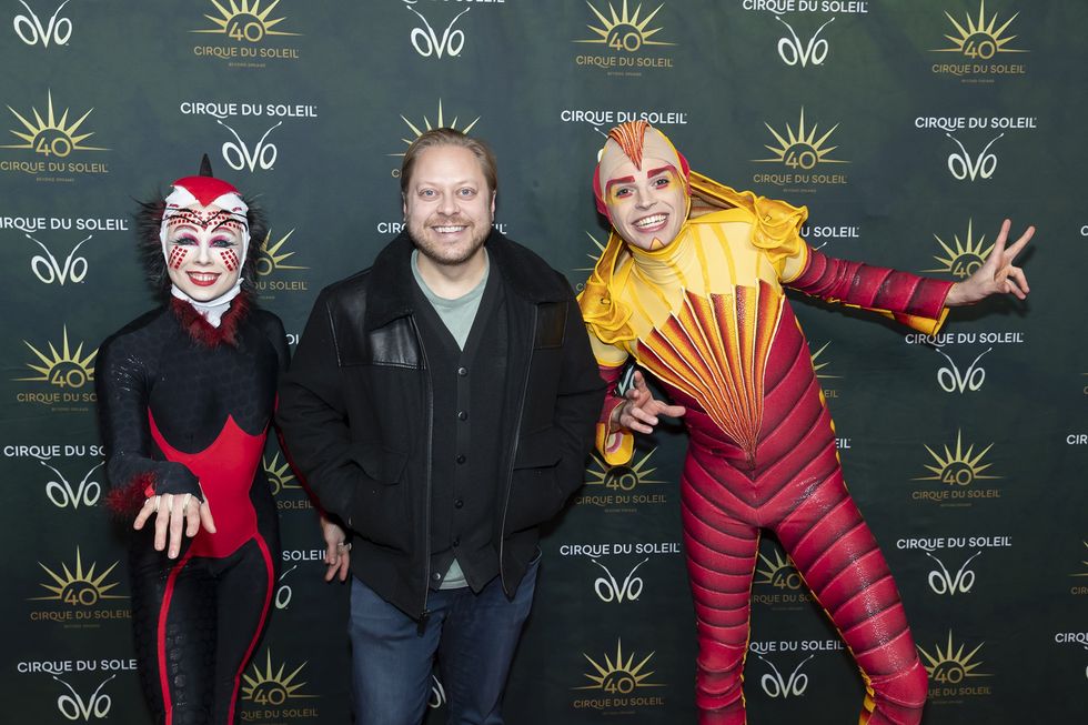 Guillaume Lambert sur le tapis rouge d'OVO du Cirque du Soleil.