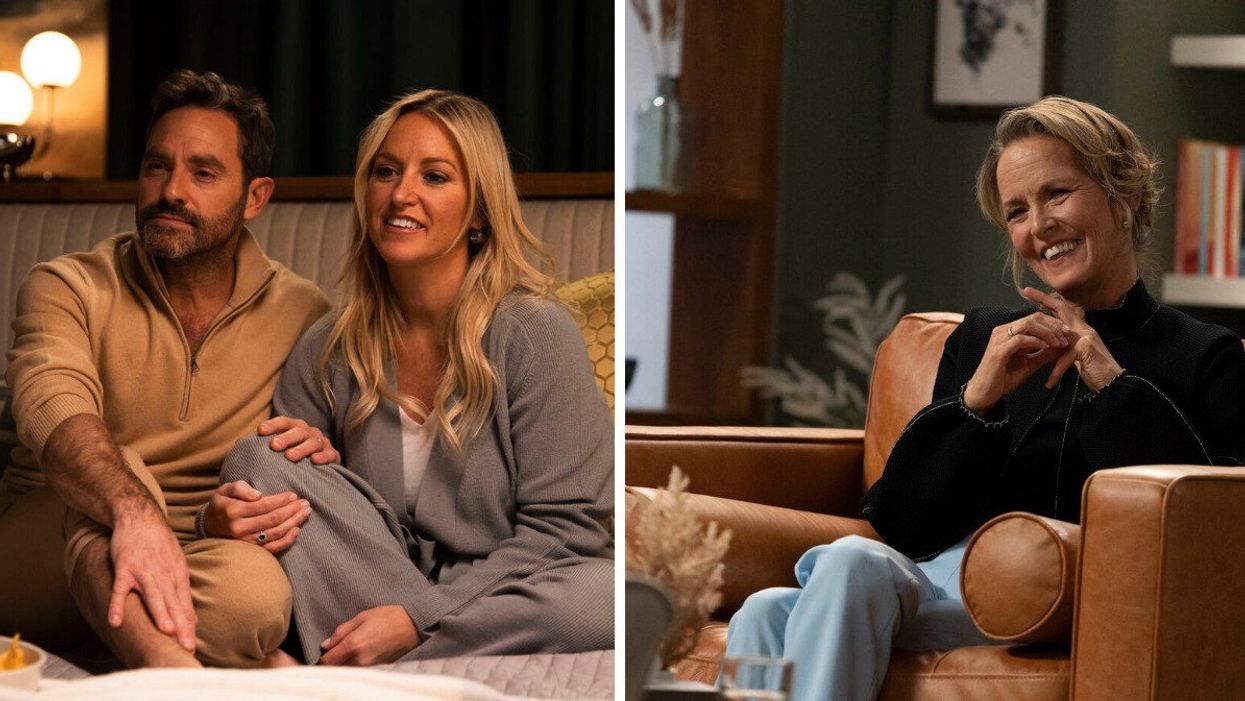 Guillaume Lemay-Thivierge et Émily Bégin. Droite : Louise Sigouin.