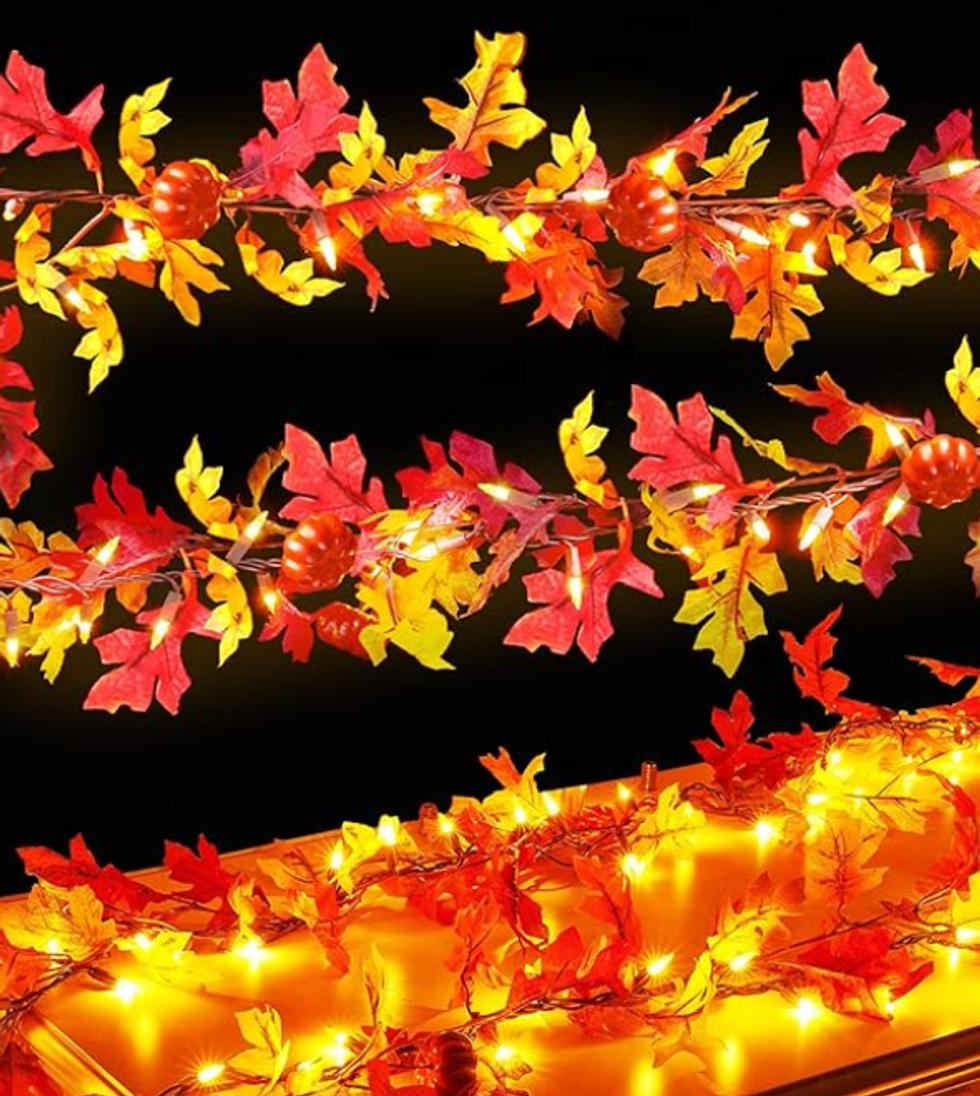 Guirlande lumineuse d'automne.