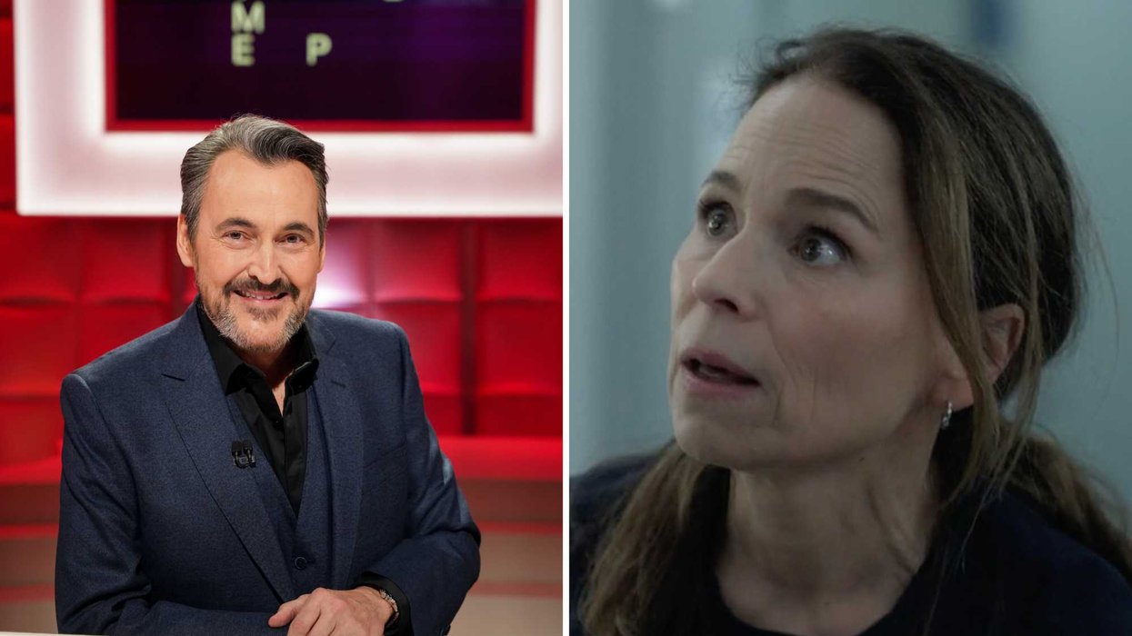 Guy A. Lepage. Droite : Suzanne Clément, dans STAT.