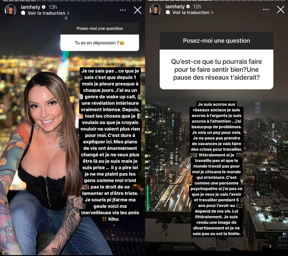 H\u00e9l\u00e8ne Boudreau s'ouvre sur Instagram.