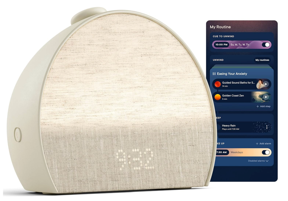 Hatch Restore 3 Sunrise avec lumi\u00e8re et sons intelligents.