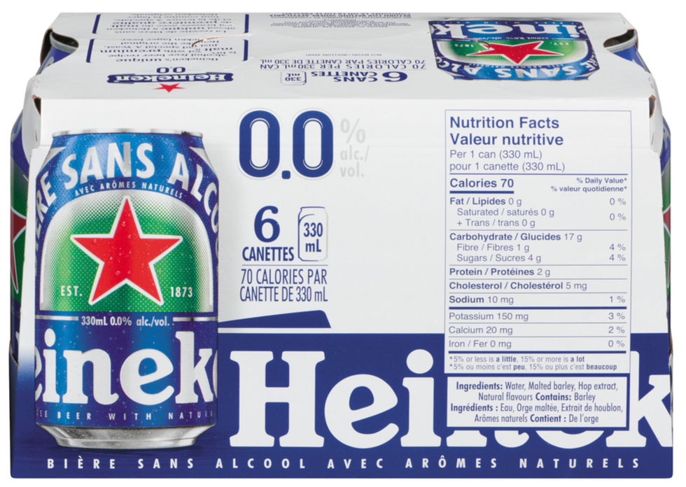 Heineken non alcoolis\u00e9es.