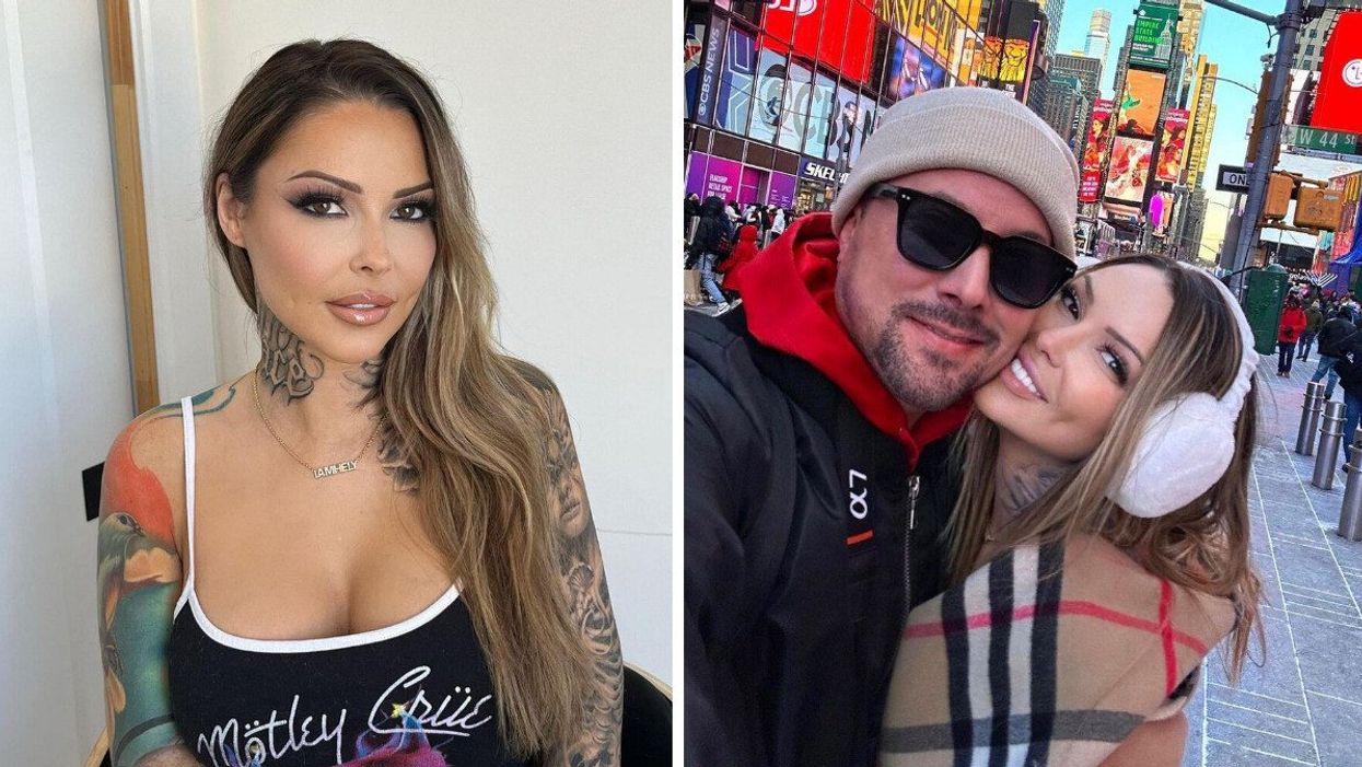 Hélène Boudreau. Droite : Hélène Boudreau et son amoureux Jessy Jones.