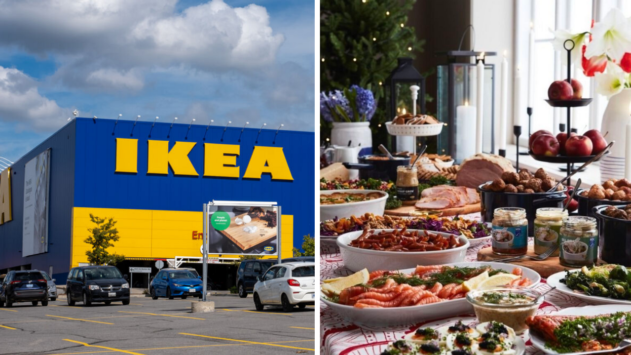 IKEA. Droite : Buffet Julbord IKEA.