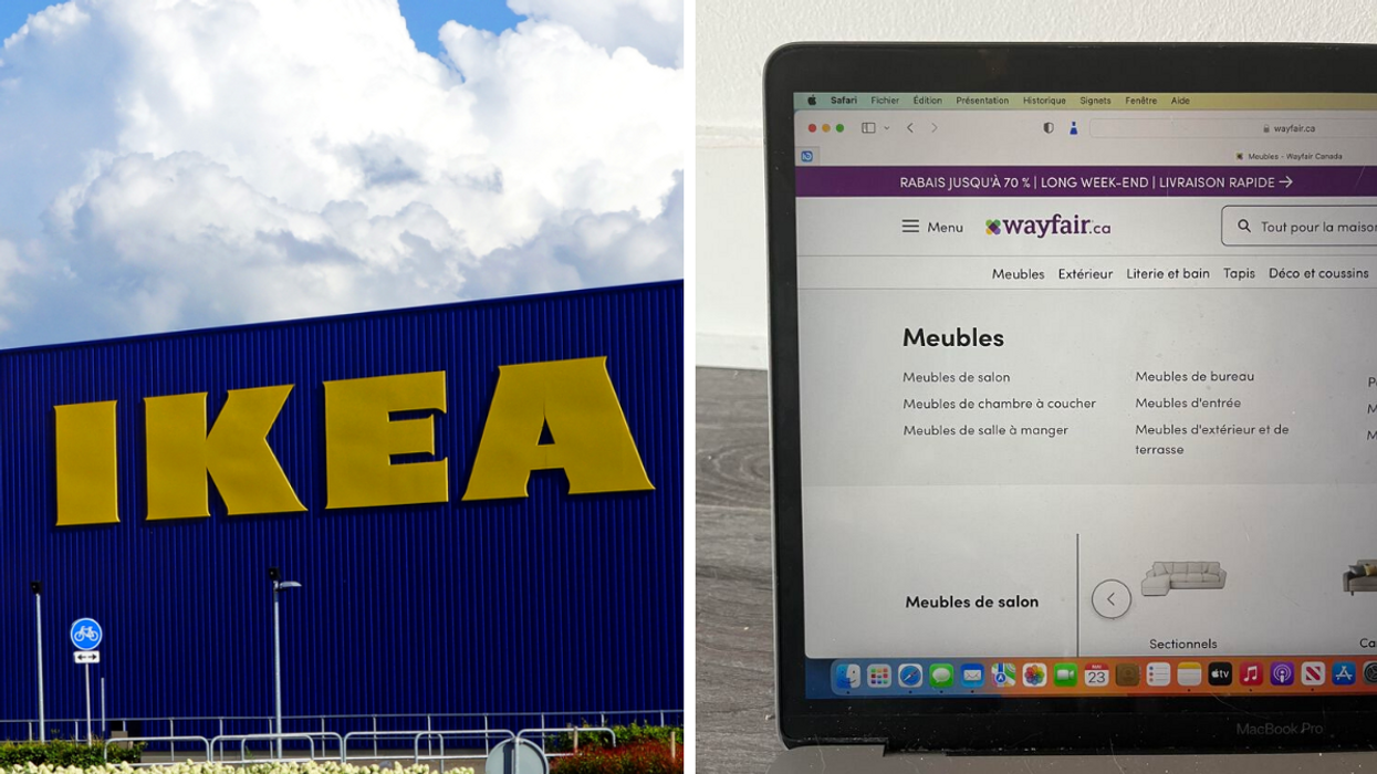 IKEA. Droite : Wayfair.