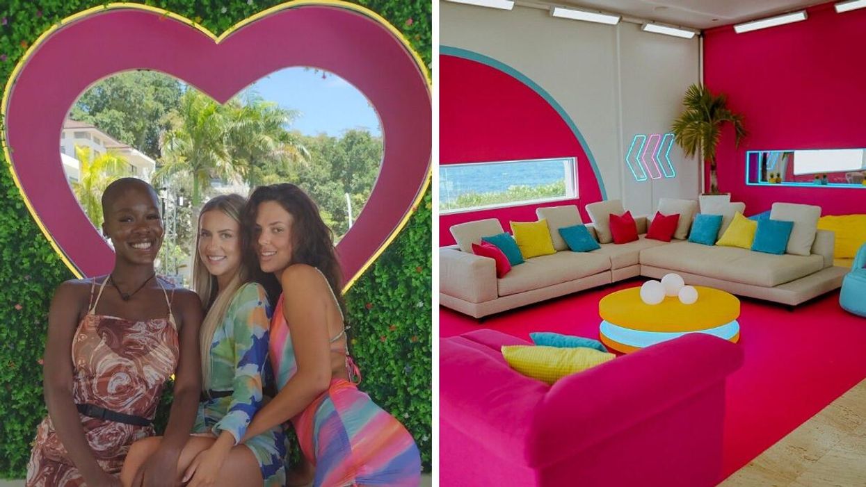 Insulaire de L'île de l'amour. Droite : La villa de L'île de l'amour à Las Terrenas.