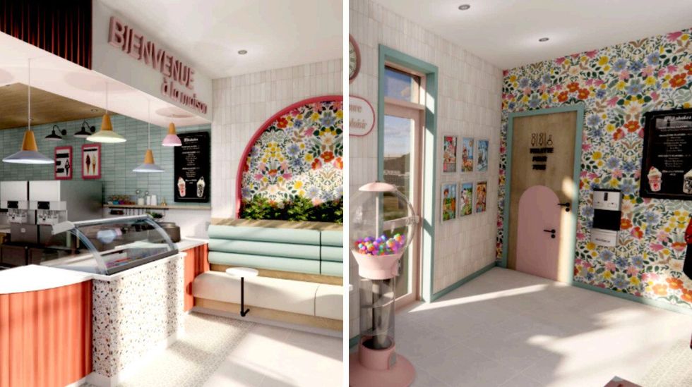 Int\u00e9rieur de Cr\u00e8merie Chez Mamie.