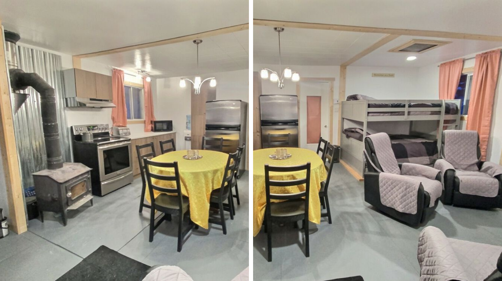 Int\u00e9rieur du chalet.