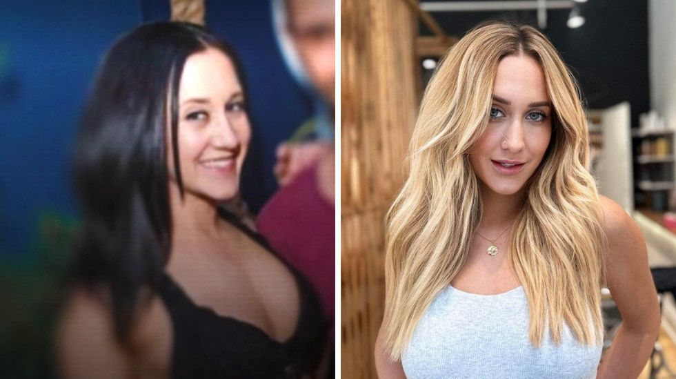 Isabelle Lagac\u00e9 dans le documentaire \u00ab Coca\u00efne, prison & likes : la vraie histoire d'Isabelle \u00bb. Droite : Isabelle Lagac\u00e9.