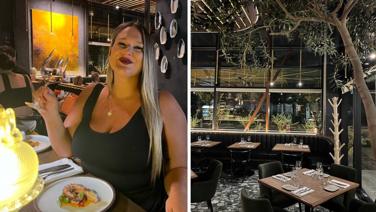 Izabelle Bee au restaurant Sekoya de Laval. Droite : Décor du Sekoya de Laval.