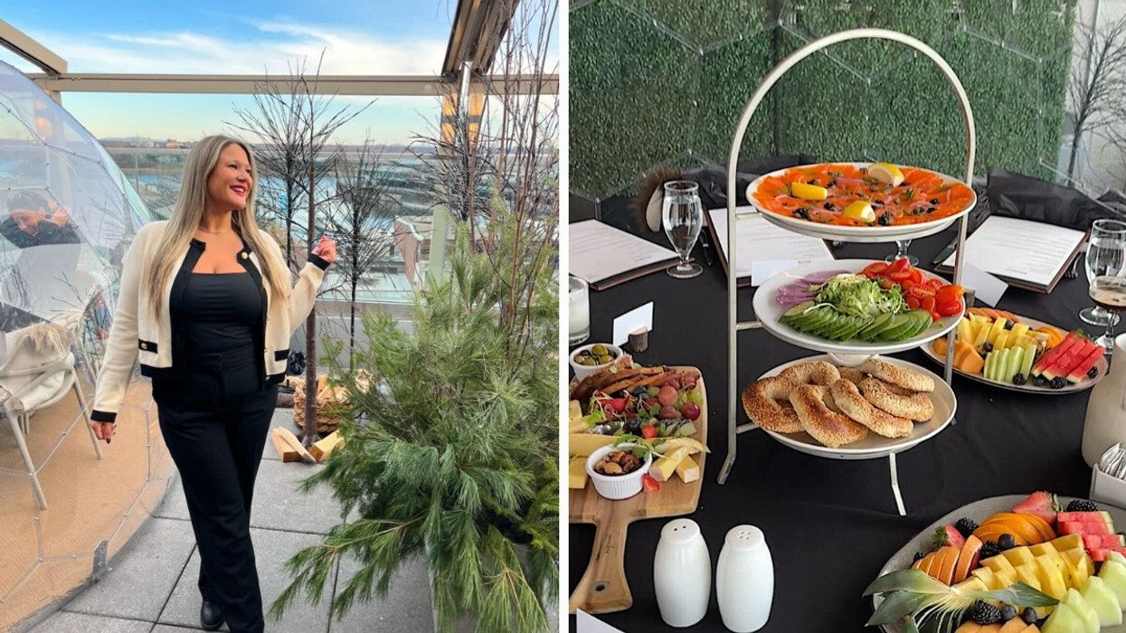 Izabelle Bee aux dômes de le Terrasse William Gray à Montréal. Droite : Les brunchs festifs.