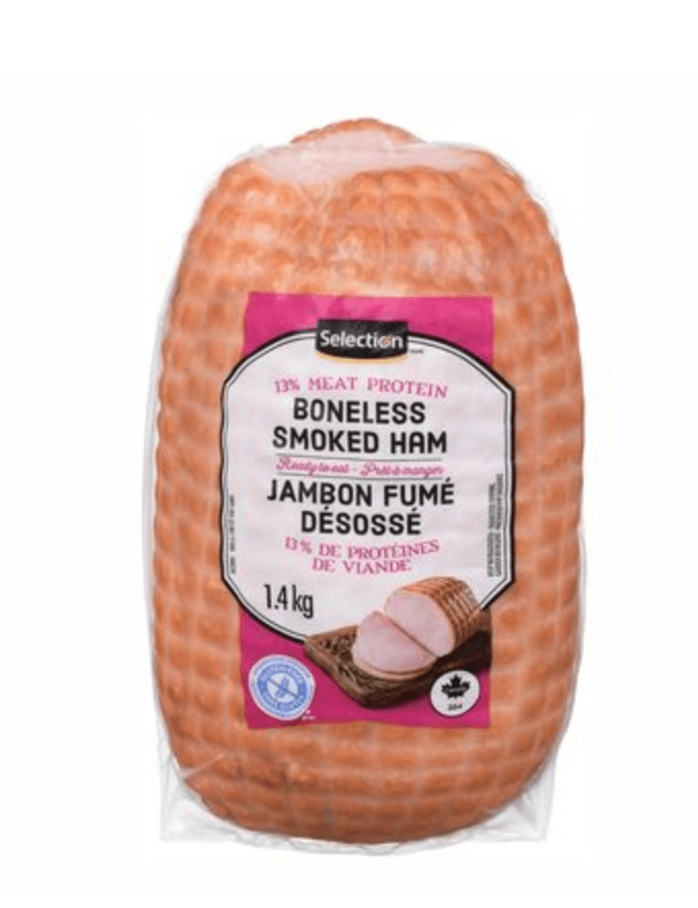 Jambon fum\u00e9 d\u00e9soss\u00e9.