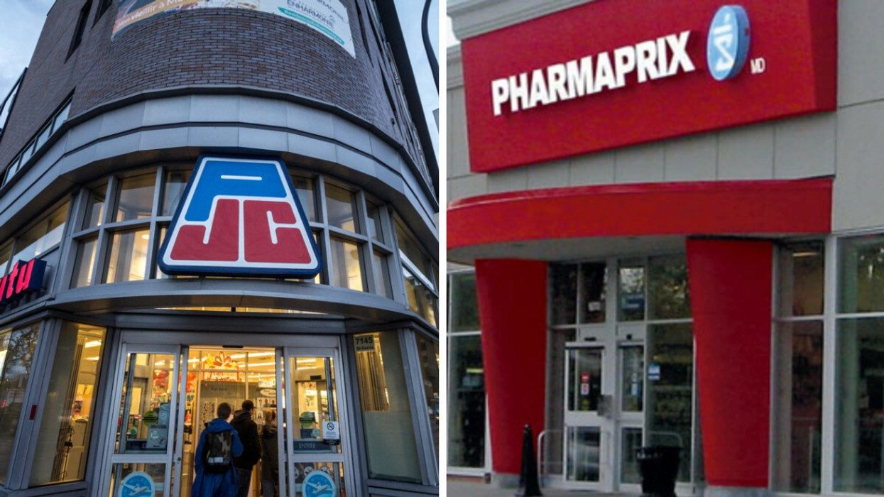 Jean Coutu. Droite : Pharmaprix.
