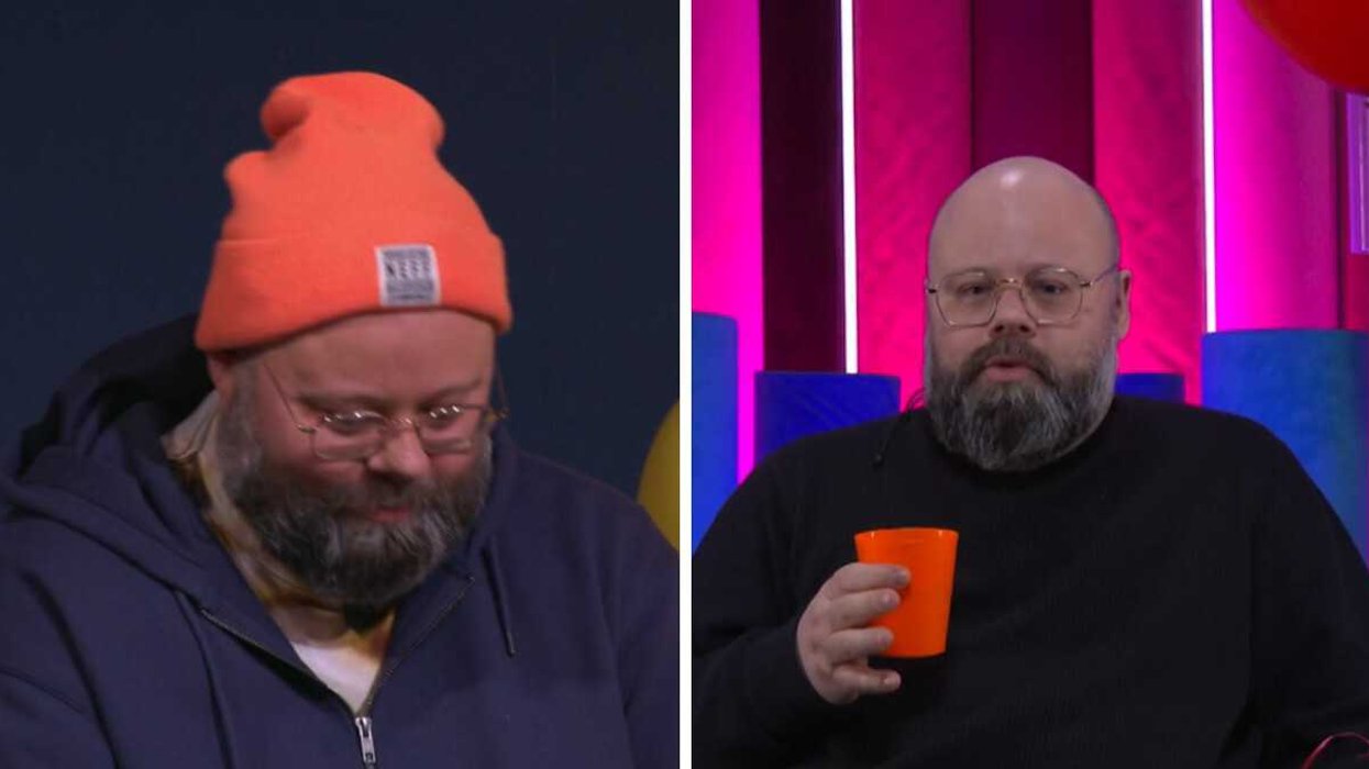 Jean-François Provençal lors de son éviction à Big Brother Célébrités. Droite : Jean-François Provençal dans le confessionnal à Big Brother Célébrités.