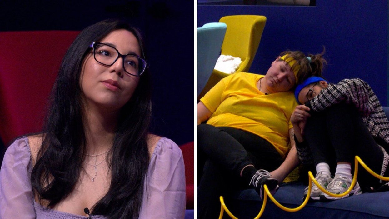 Jemmy Echaquan Dubé. Droite : Coco Belliveau et Jemmy Echaquan Dubé à Big Brother Célébrités.