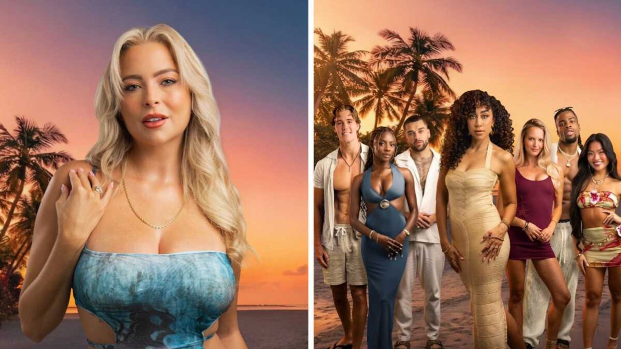 Jenny Chicoine d’OD dans l’Ouest et d’OD tentations au soleil. Droite : Les candidats de «Temptations Under The Sun» sur Crave.