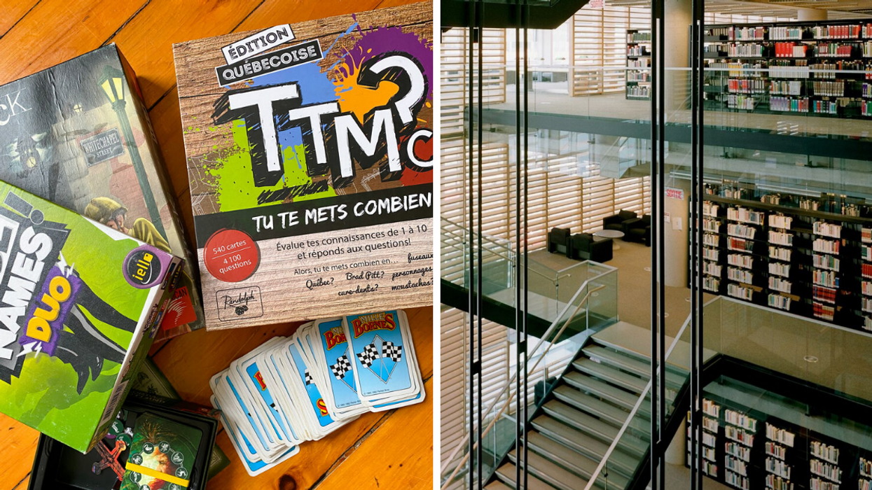 Jeux de société. Droite : BANQ.