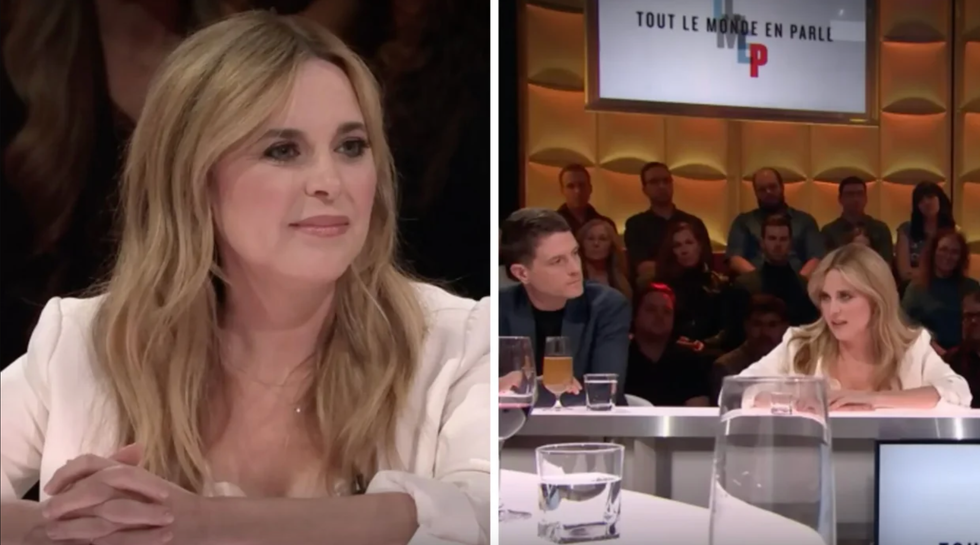 Julie Snyder \u00e0 l'\u00e9mission Tout le monde en parle.