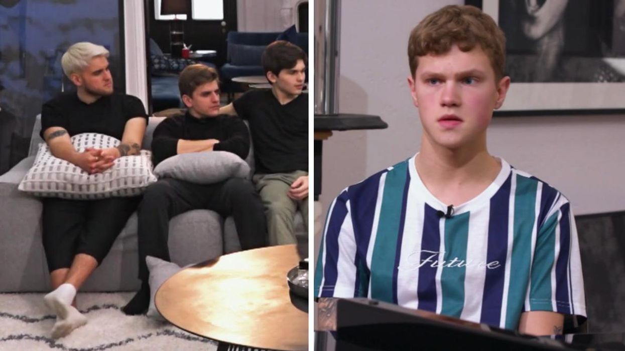 Julien Charbonneau et Édouard Lagacé en danger à Star Académie. Droite : Olivier Bergeron en danger à Star Académie.