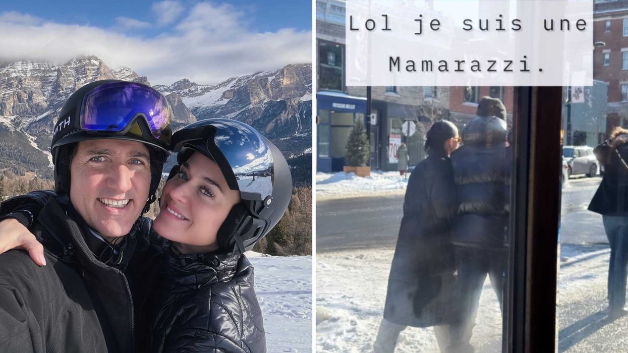 Justin Trudeau et Katy Perry. Droite : Justin Trudeau et Katy Perry.