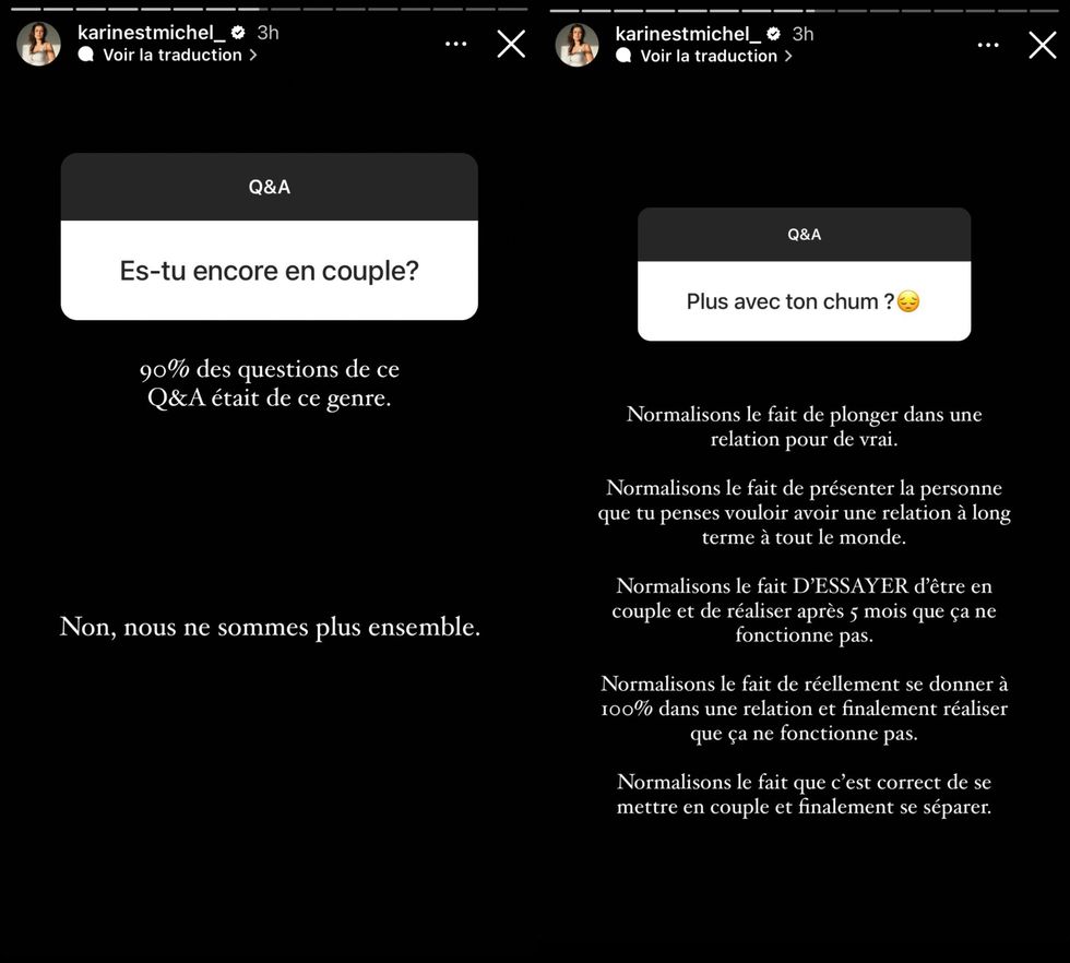 Karine St-Michel parle de sa rupture.