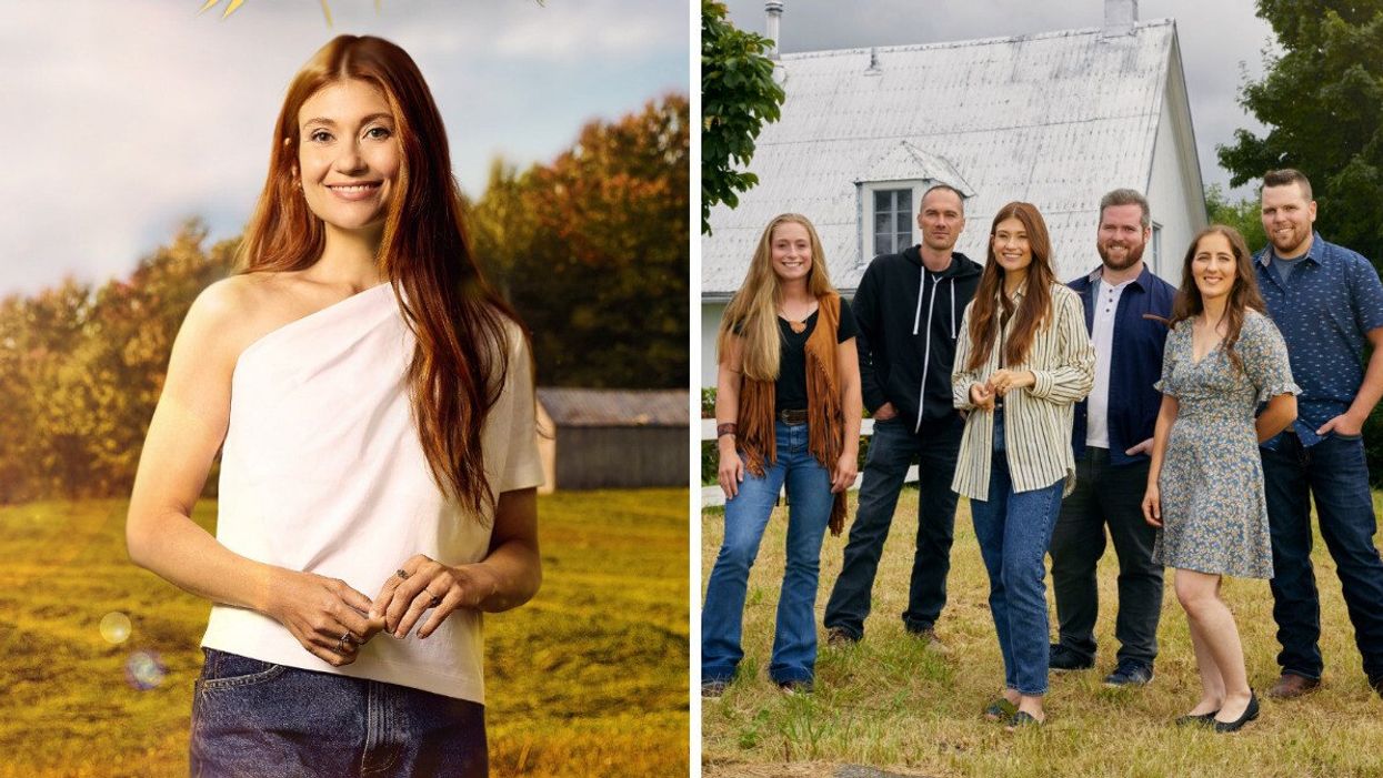 Katherine Levac. Droite : Participants de l'Amour est dans le pré.