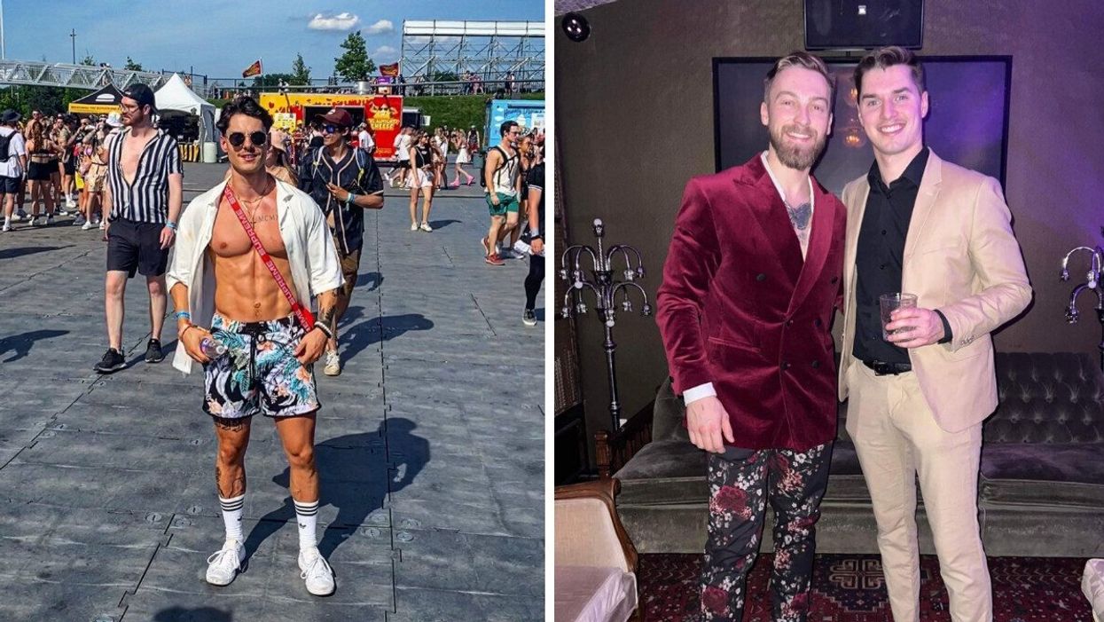 Kevin de L'île de l'amour. Droite: Edouard de L'île de l'amour avec son ami Benjamin, le gagnant de l'édition 2022.