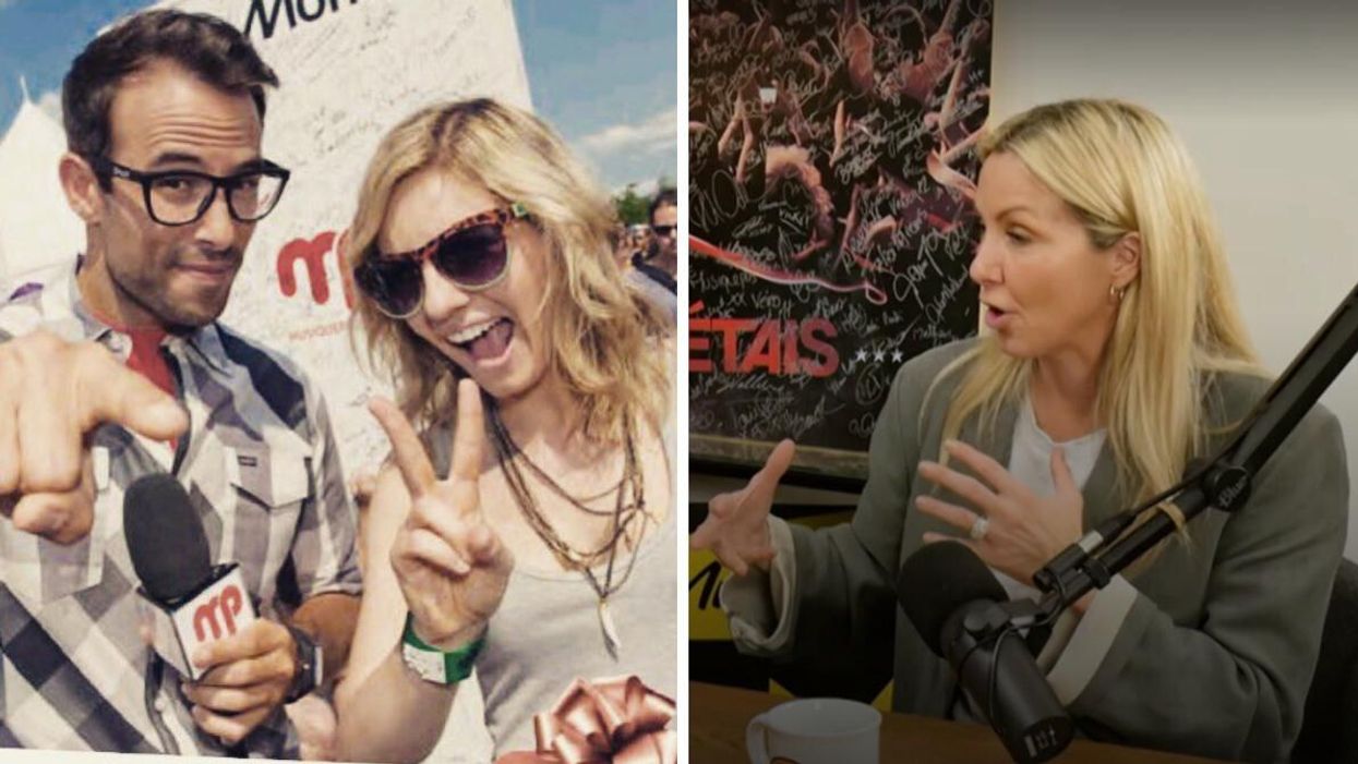 L'animatrice Tatiana Polevoy. Droite : La nouvelle série Les années MusiquePlus.