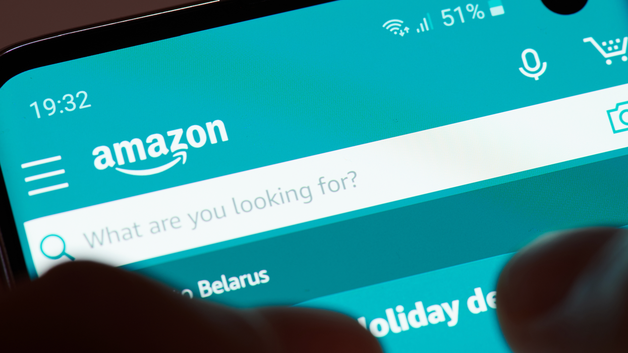 L'application Amazon sur un téléphone portable.