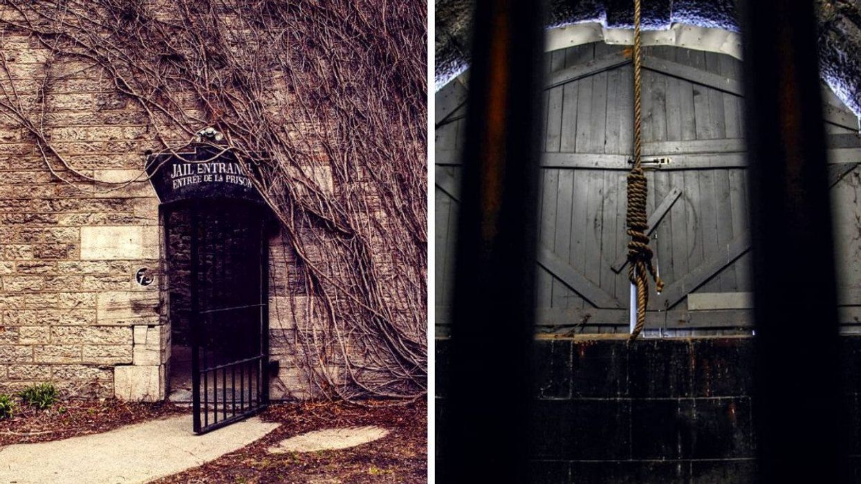 L'entrée de la prison. Droite : La Saintlo Ottawa Jail.