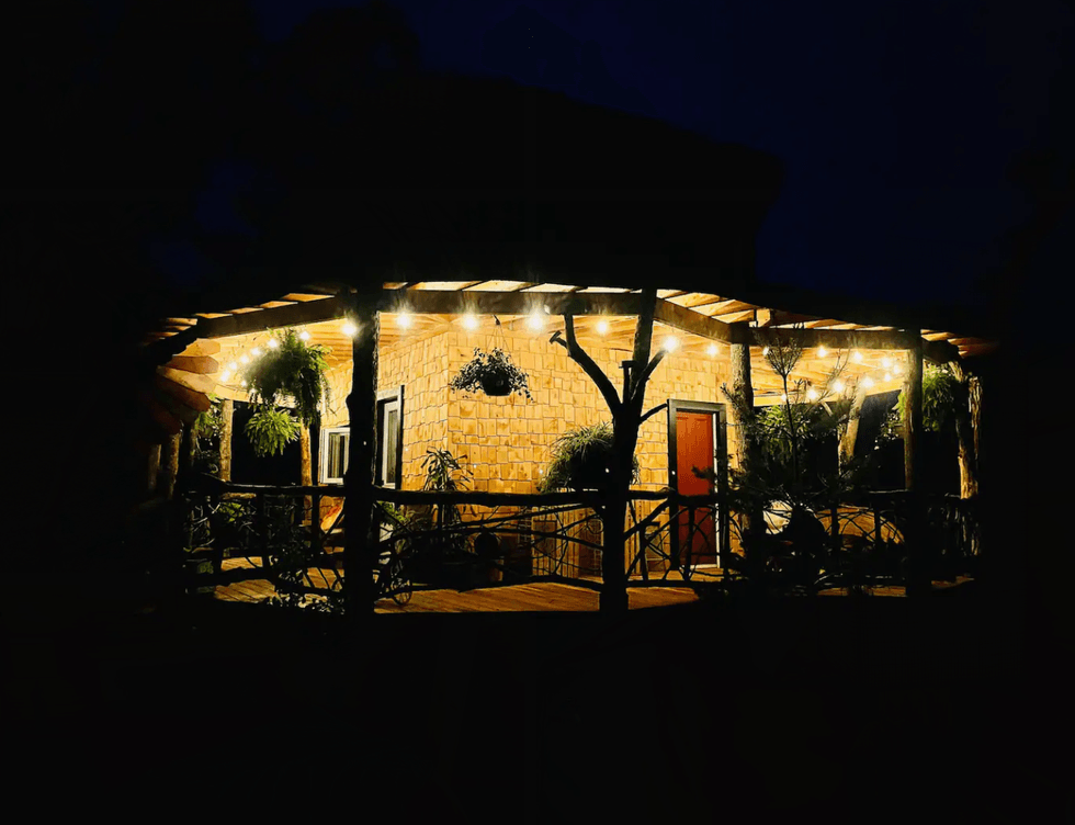 La cabine en soir\u00e9e.