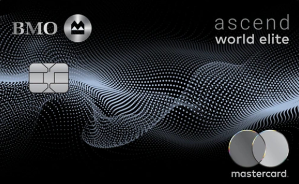 La carte noire et argent\u00e9e Mastercard BMO Ascend World Elite.